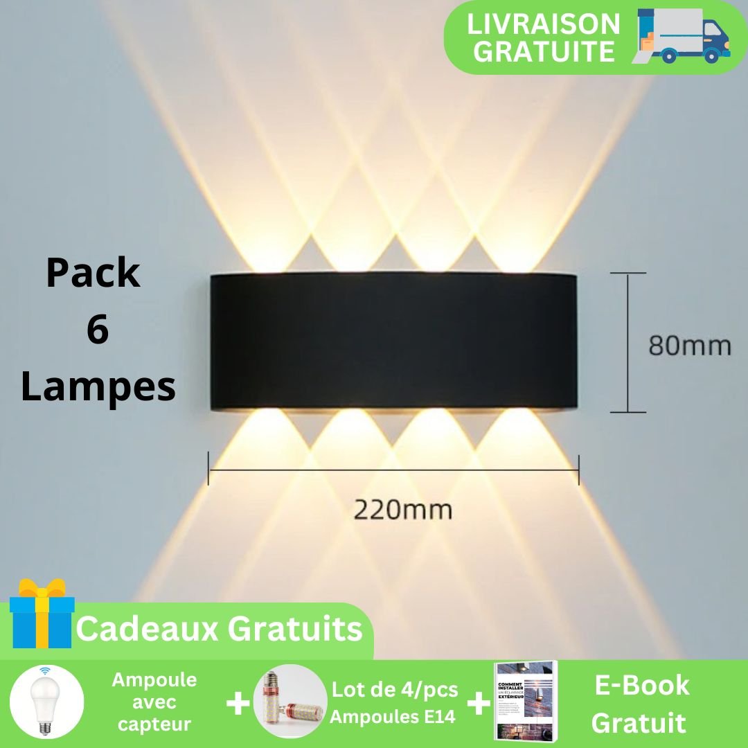 Diamond - Light™ Applique éclairage LED étanche, intérieure et extérieure. - Lumière - Parfaite